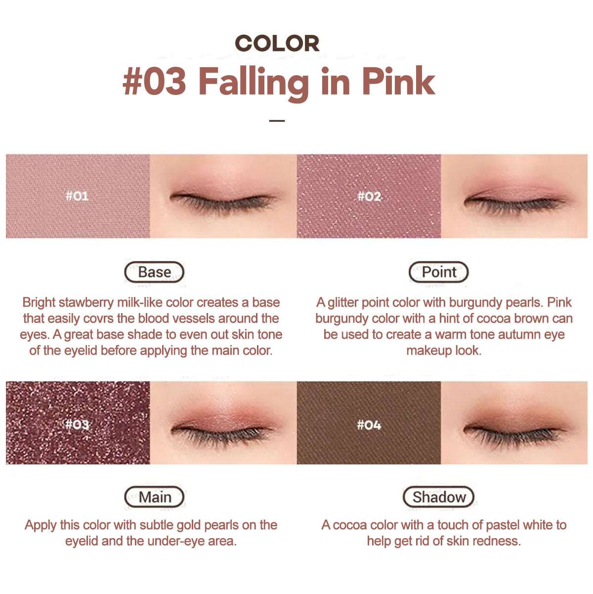 Peach C - Falling in Eyeshadow Palette - 3 Colors