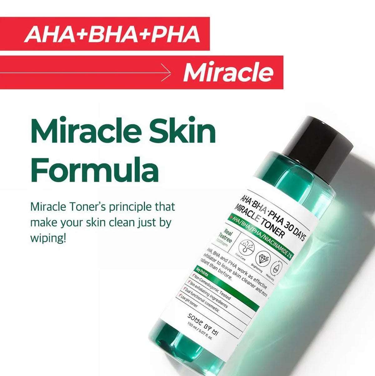 Some By Mi  AHA-BHA-PHA 30 Days Miracle Toner – Be Your Skin Costa Rica