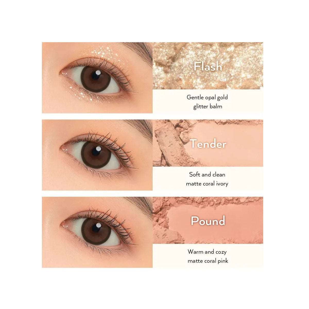 UNLEASHIA - Glitterpedia Eye Palette - N°3 All Of Coral Pink